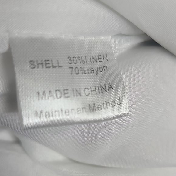 Anrabess White Drawstring Linen Blend Pants - Picture 3 of 13